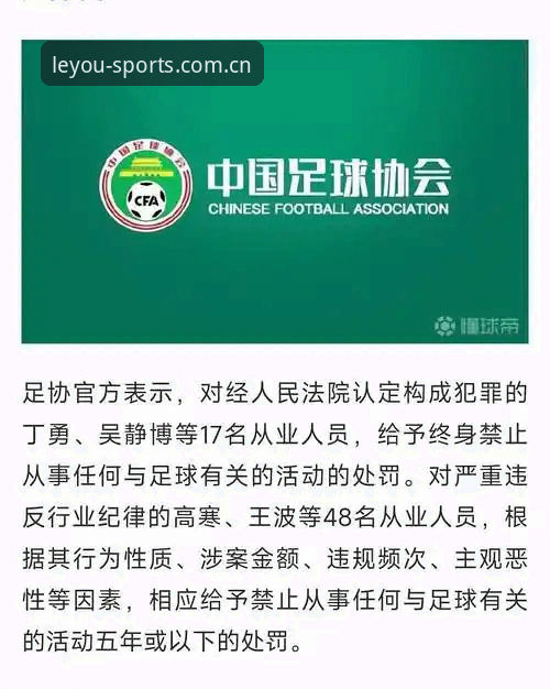 中国足协第三批禁足名单发布:体育行业净化vs乐游体育用户体验对比